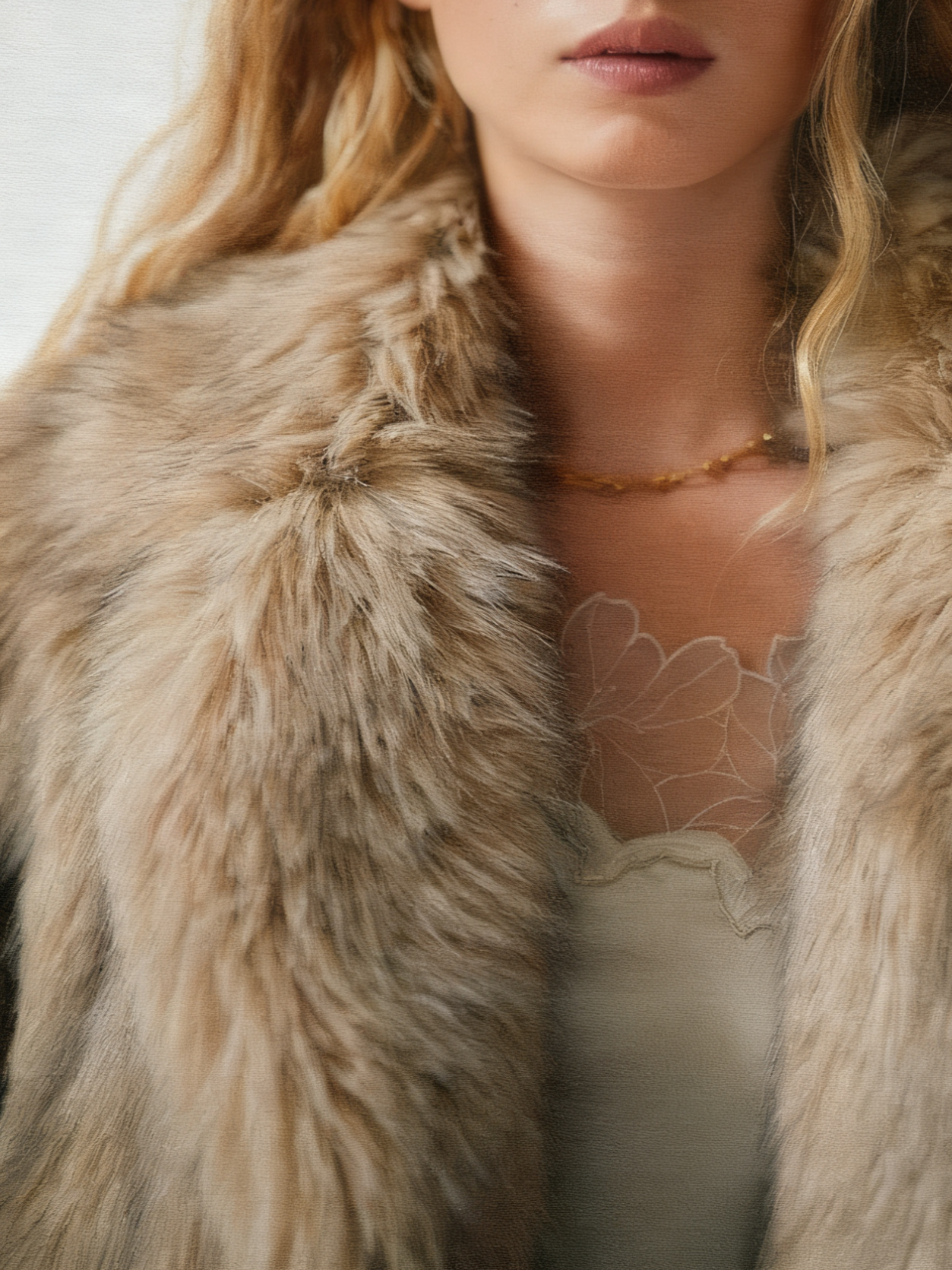 Plush Neutral Faux Fur Jacket