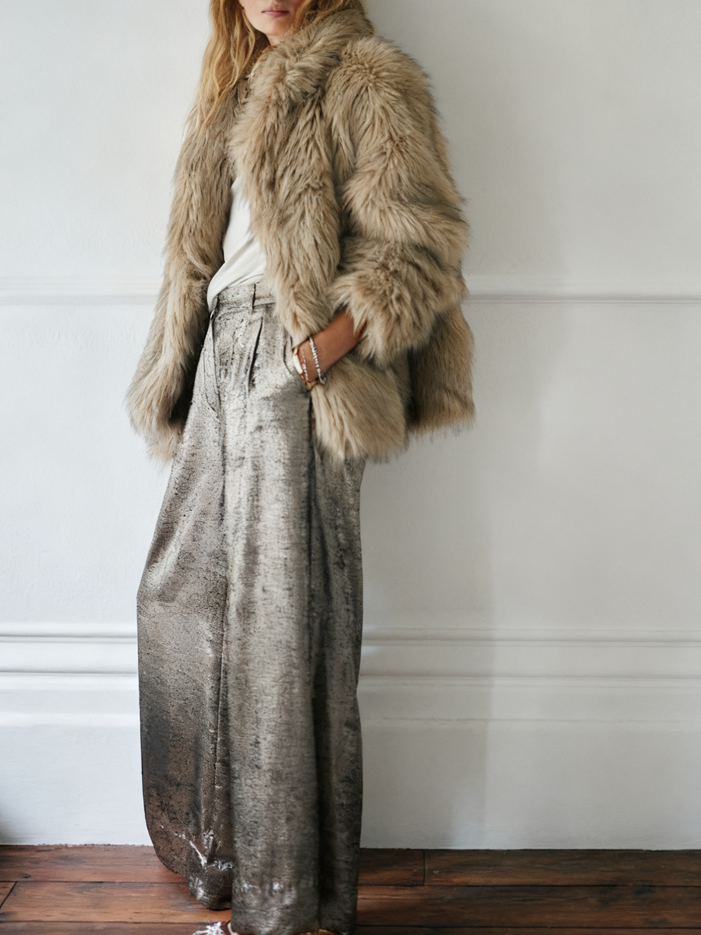 Plush Neutral Faux Fur Jacket
