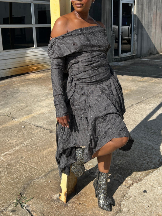 Dipper Distressed Skirt Set