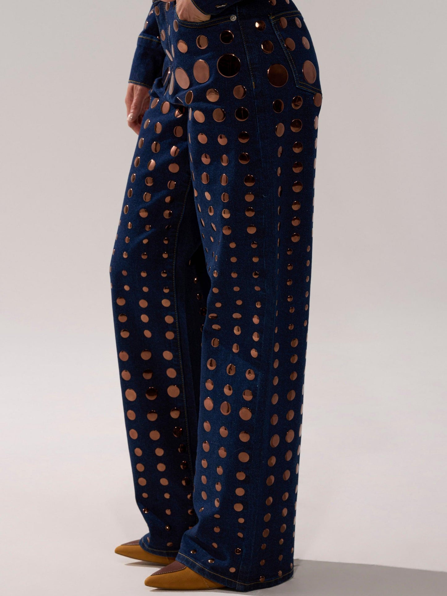 Studded Denim Suit