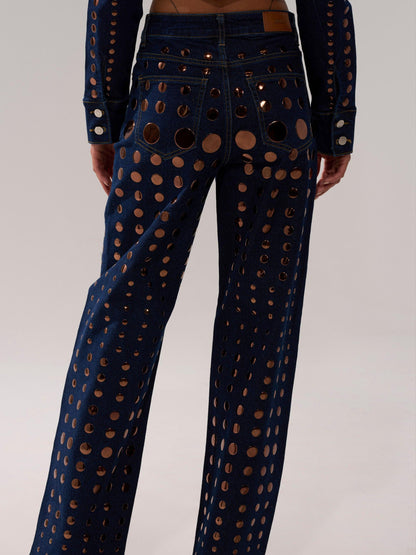 Studded Denim Suit