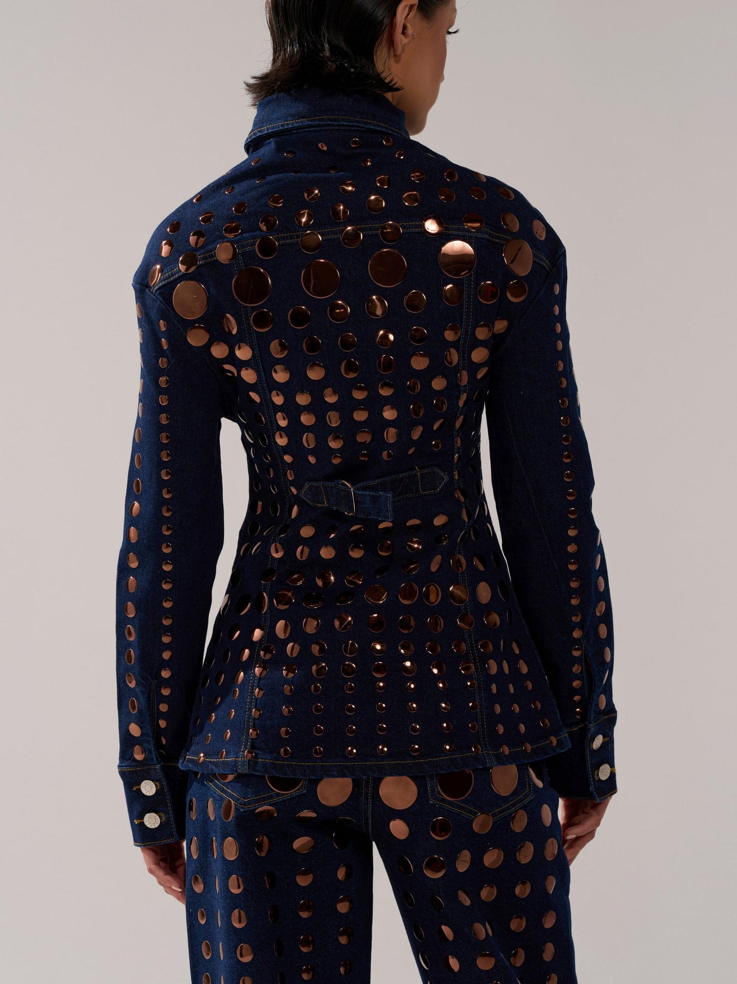 Studded Denim Suit