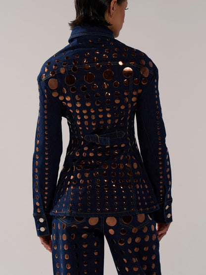 Studded Denim Suit