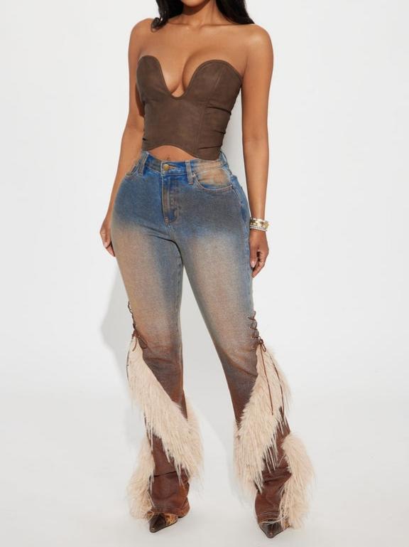 Fab Faux Fur Jeans