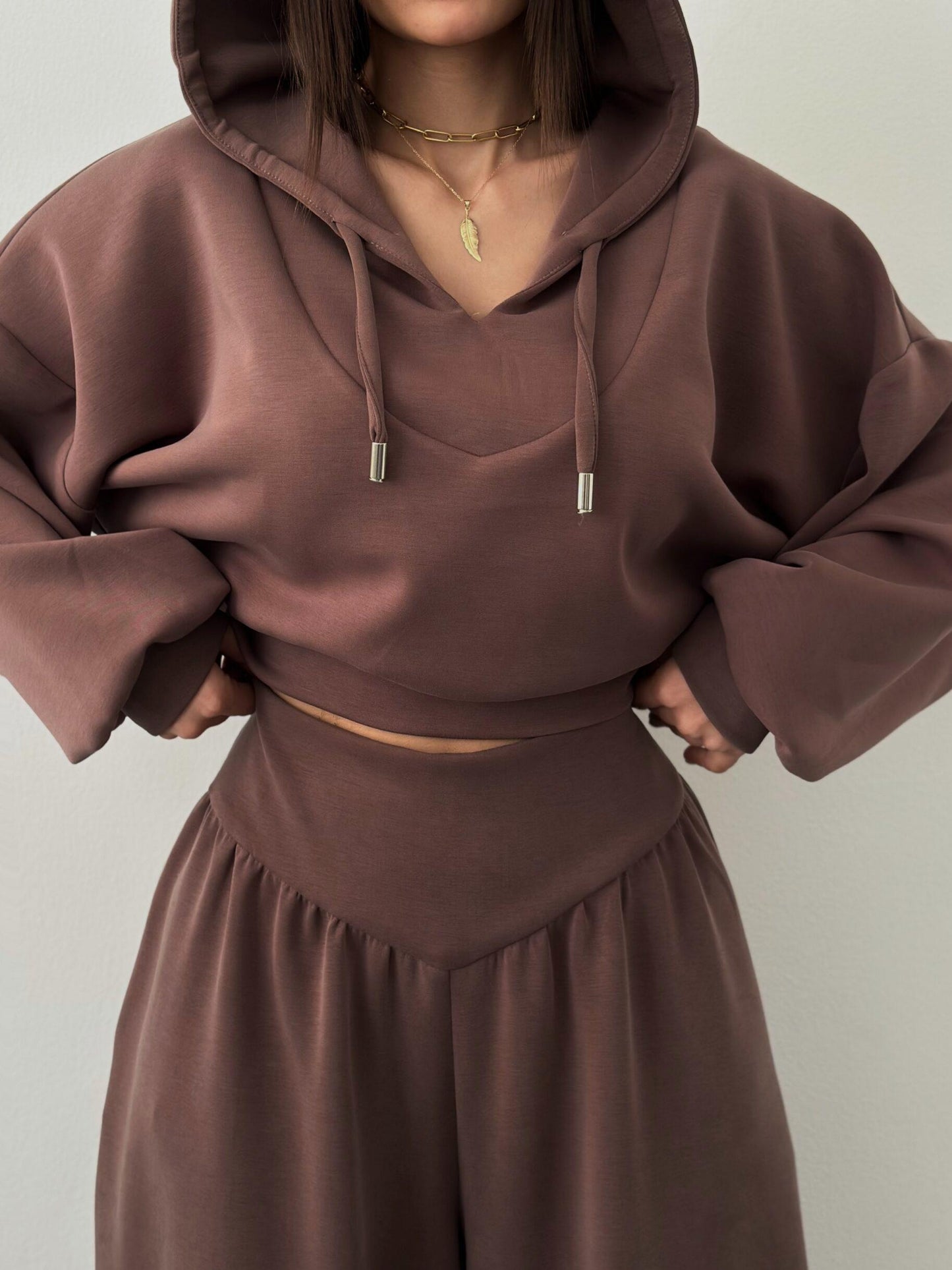 Hooded High-waisted Sports Suit