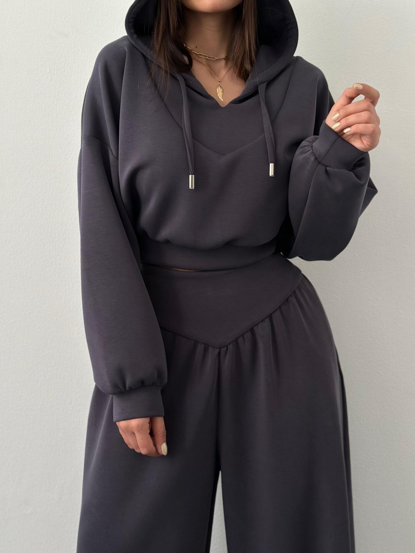 Hooded High-waisted Sports Suit