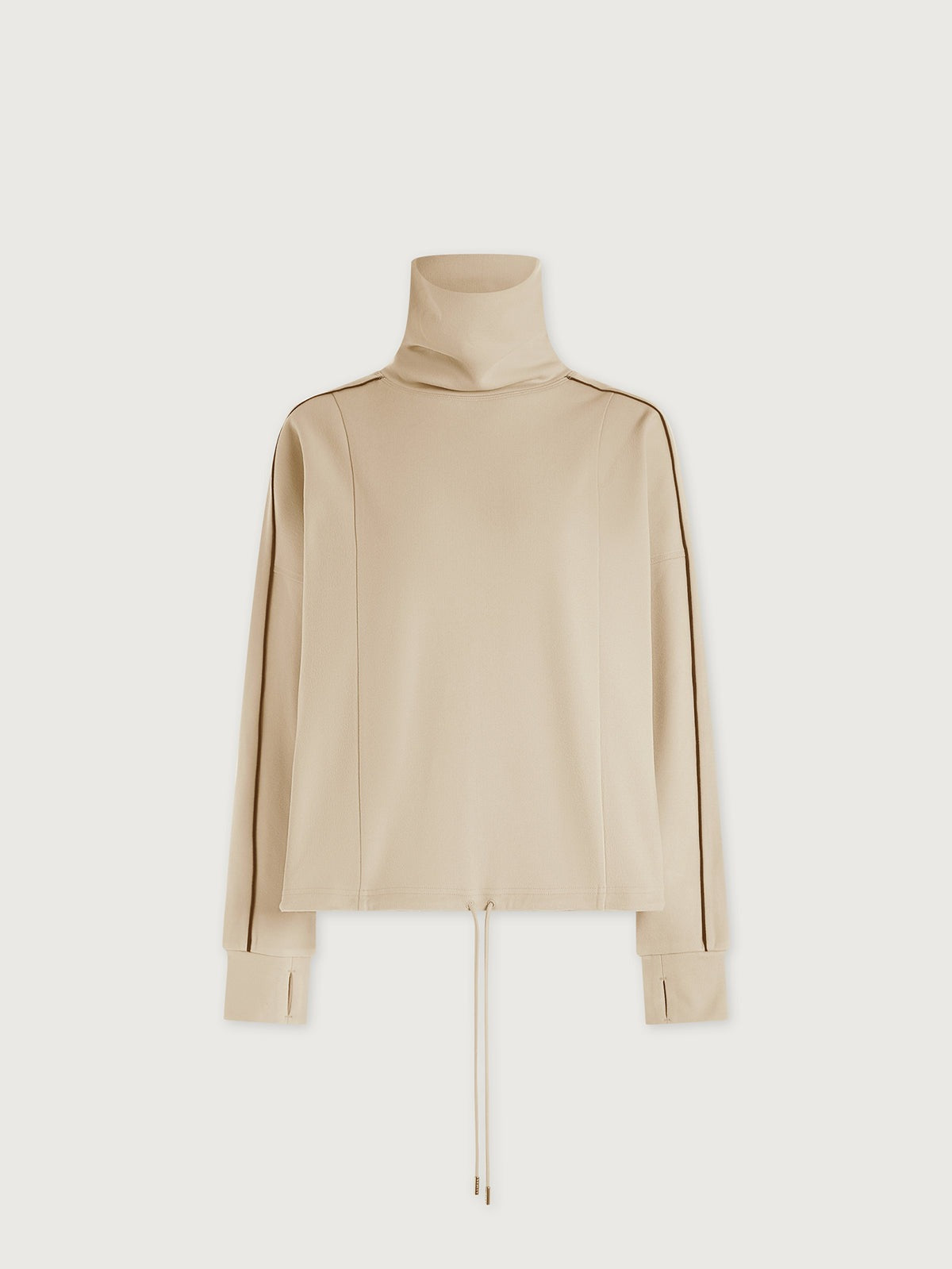 Elegant Turtleneck Striped Two Pieces Set