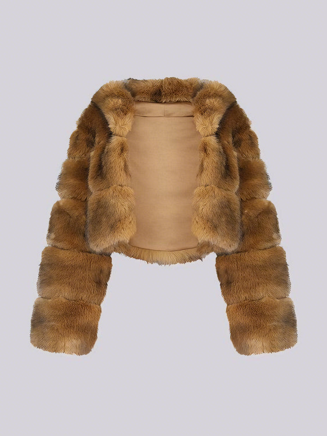 Faux Fur Hooded Short Coat