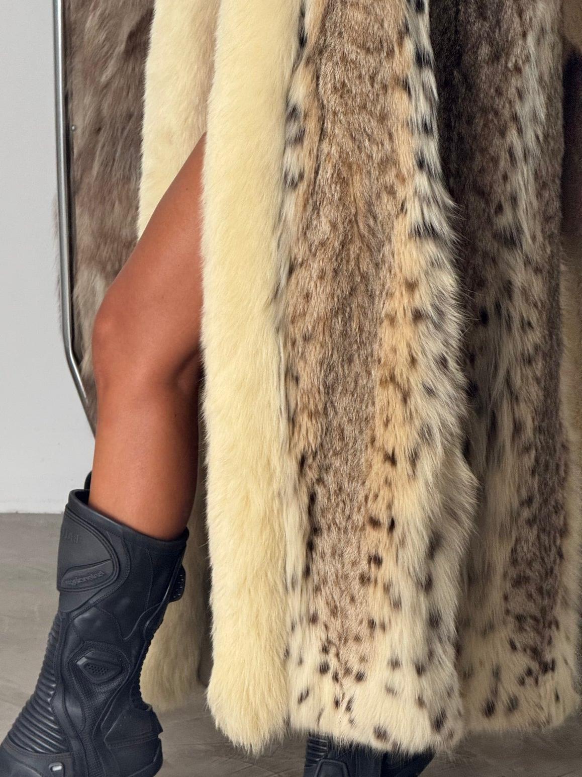 Vintage Mixed Fur Long Coat