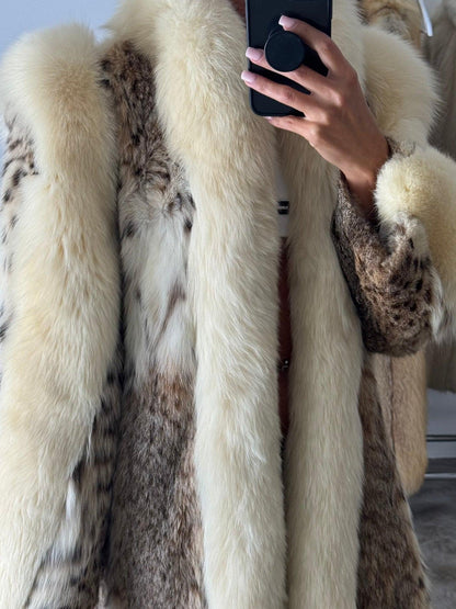 Vintage Mixed Fur Long Coat