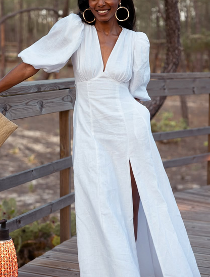 Graceful White Maxi Dress