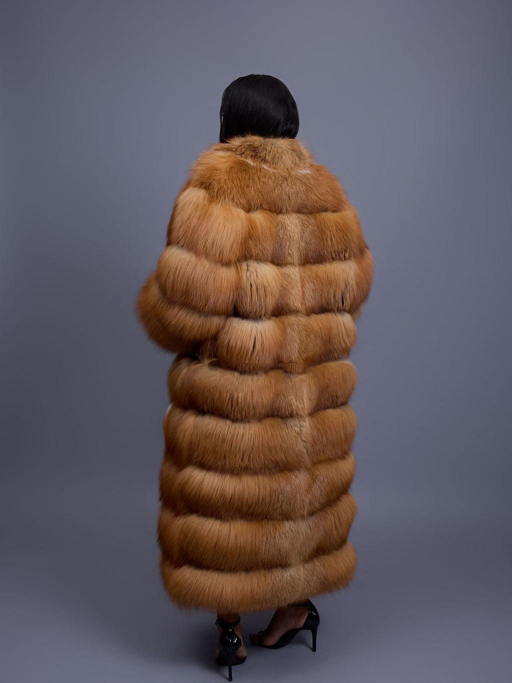 Full Length Red Fox Fur Coat
