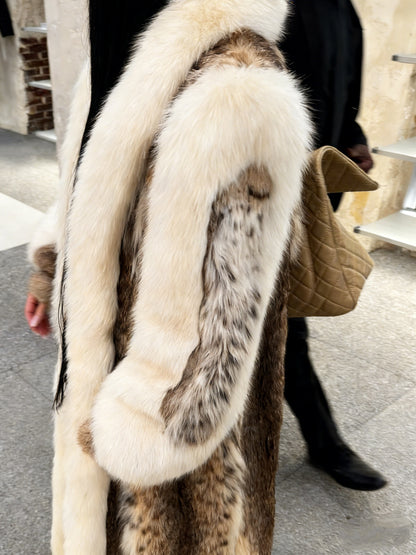 Vintage Mixed Fur Long Coat
