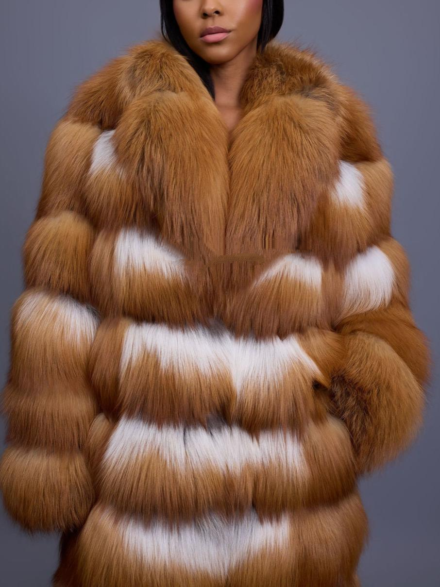 Full Length Red Fox Fur Coat