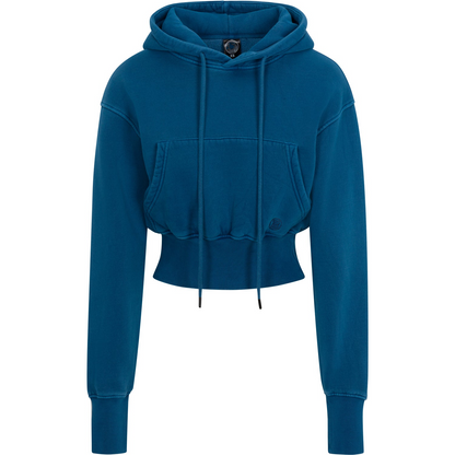 Cobalt Blue Cropped Hoodie & Cargo Maxi Skirt Set – Y2K Casual Two-Piece Outfit