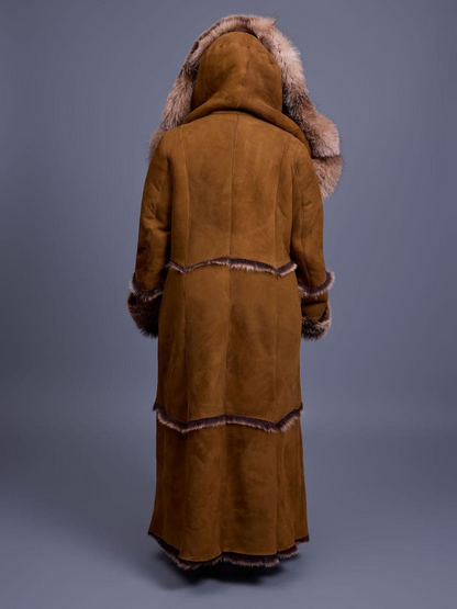 Sheepskin Shearling Trench Coat