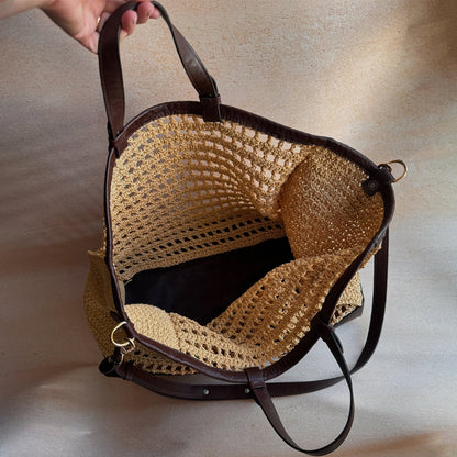 Large Capacity Straw Tote Bag