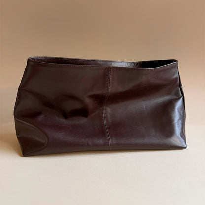 Soft Leather Large Capacity Clutch