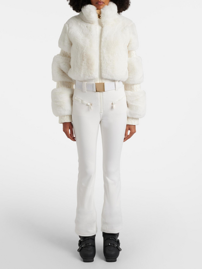 Faux Fur One-Piece Ski Suit