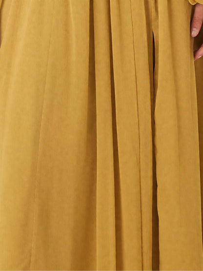 Long Sleeve Cut Out Maxi Dress With Ruched Skirt