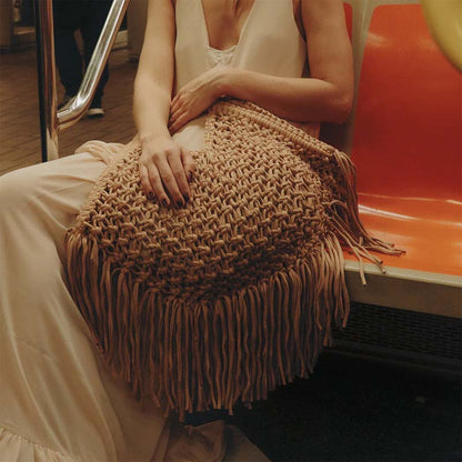 Knitted Woven Tasser Bag