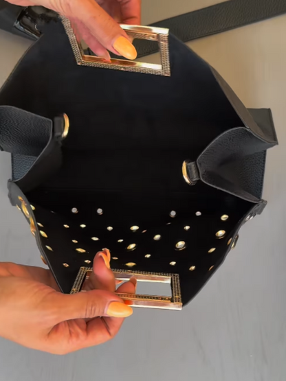 Cutout Leather Clutch