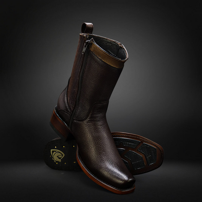 Men's Western-Style Genuine Leather Ankle Boots