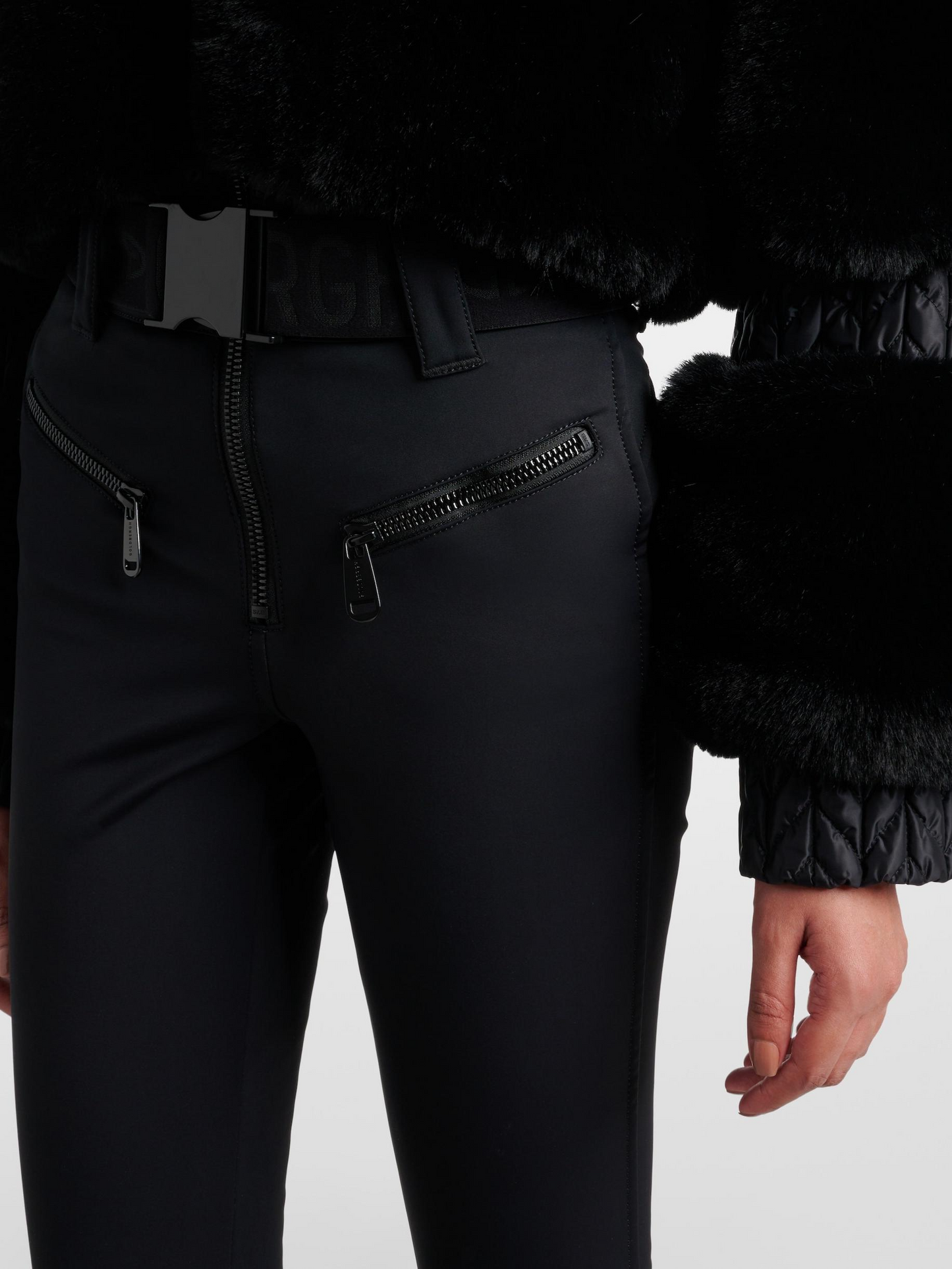 Faux Fur One-Piece Ski Suit