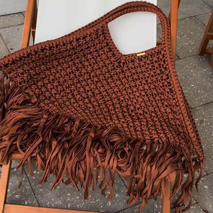 Knitted Woven Tasser Bag