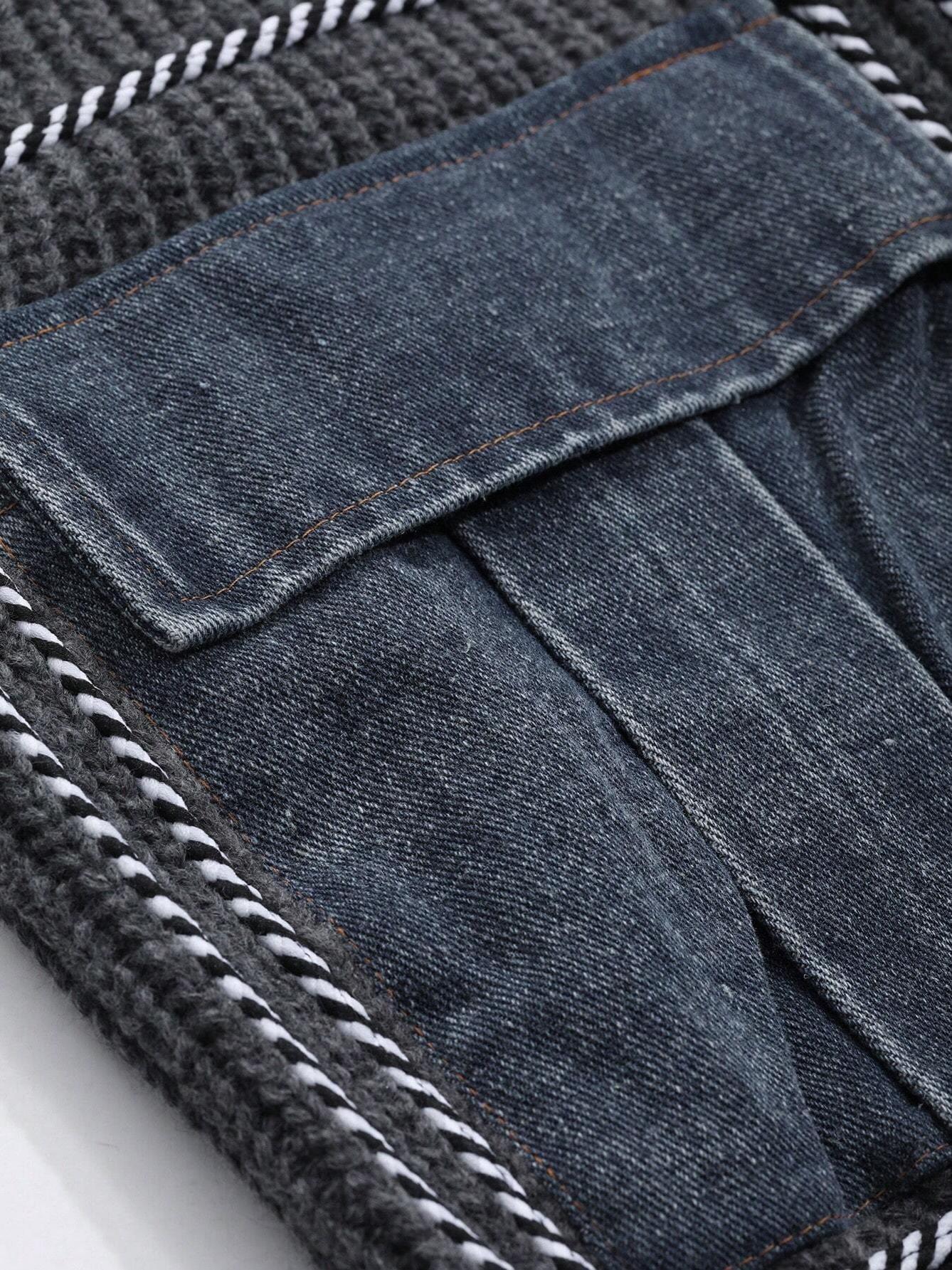 Solid Color Drop Shoulder Casual Loose Cardigan