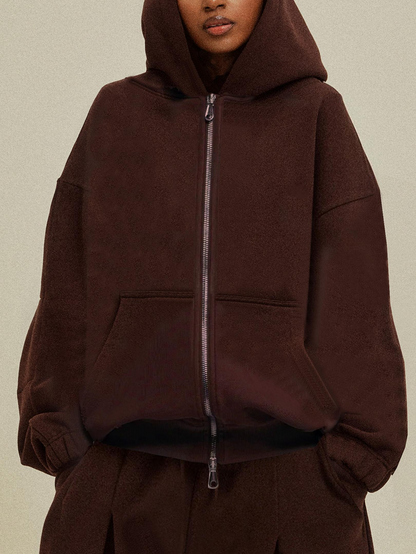 Stylish Brown Athletic Two Piece Set