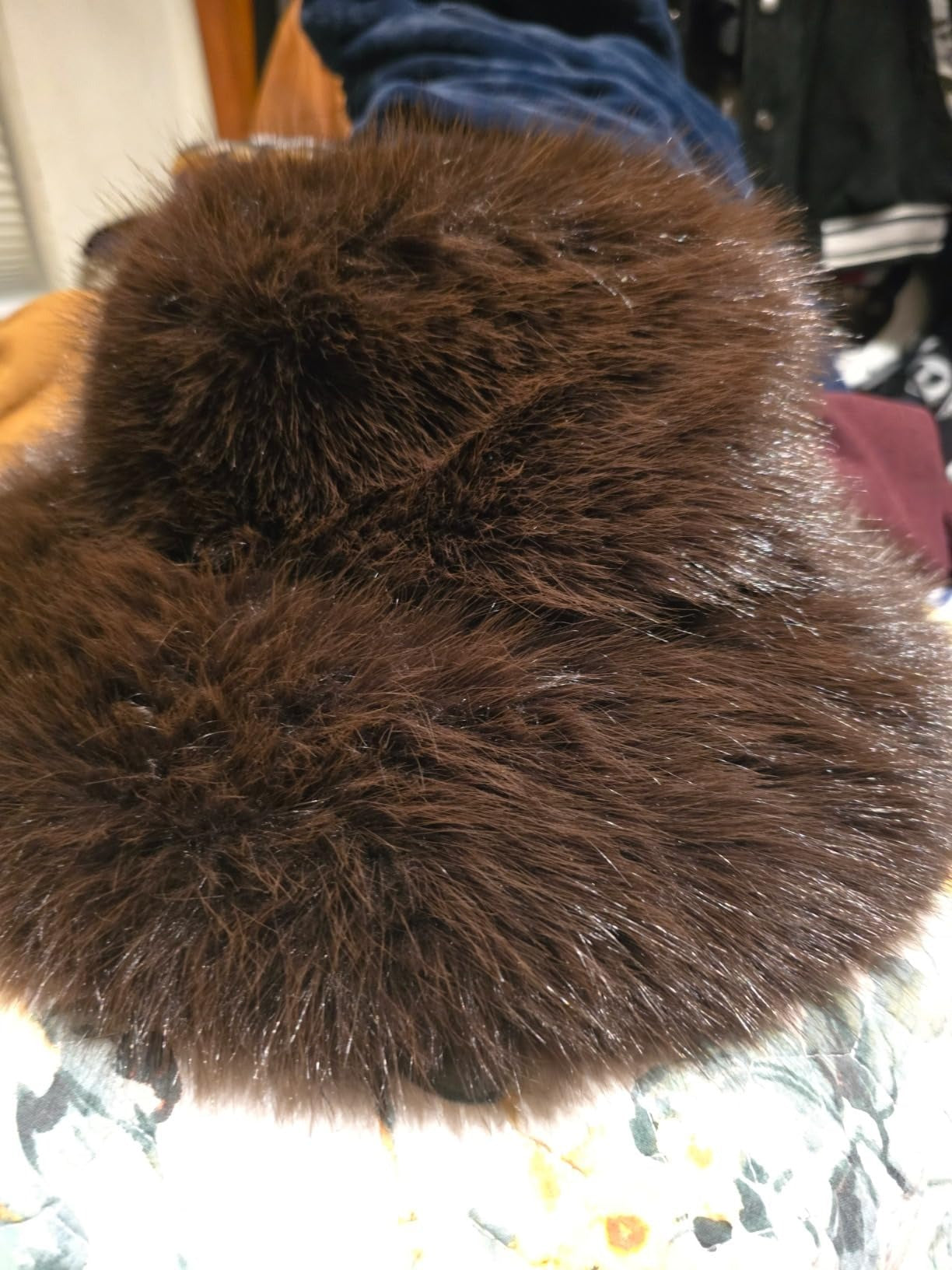 Oversized Winter Faux Fur Bucket Hat
