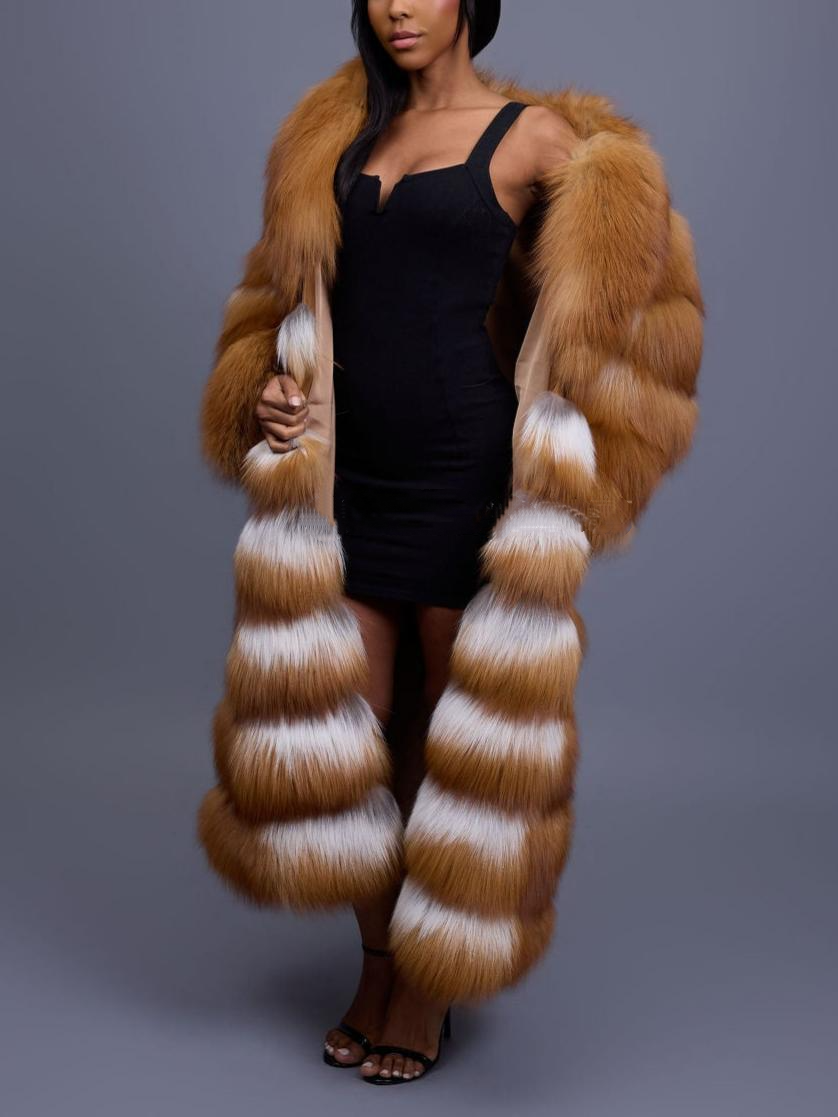 Full Length Red Fox Fur Coat