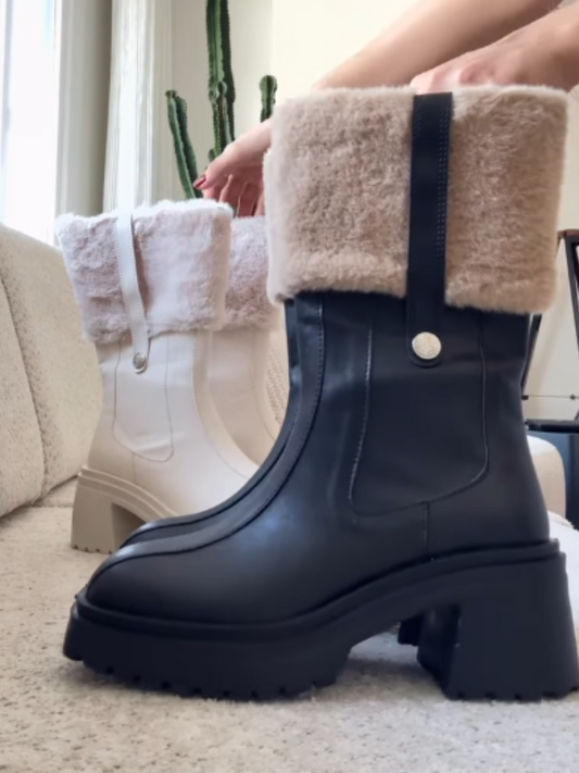Plush Tall Heel Boots