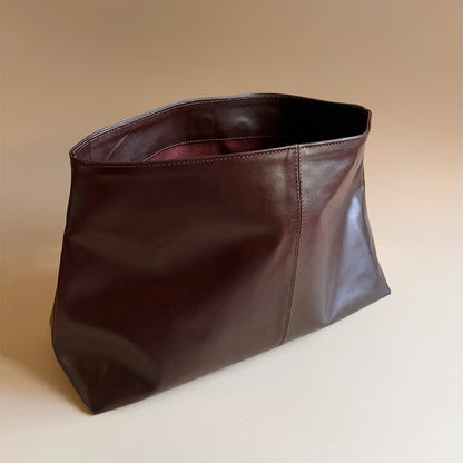 Soft Leather Large Capacity Clutch