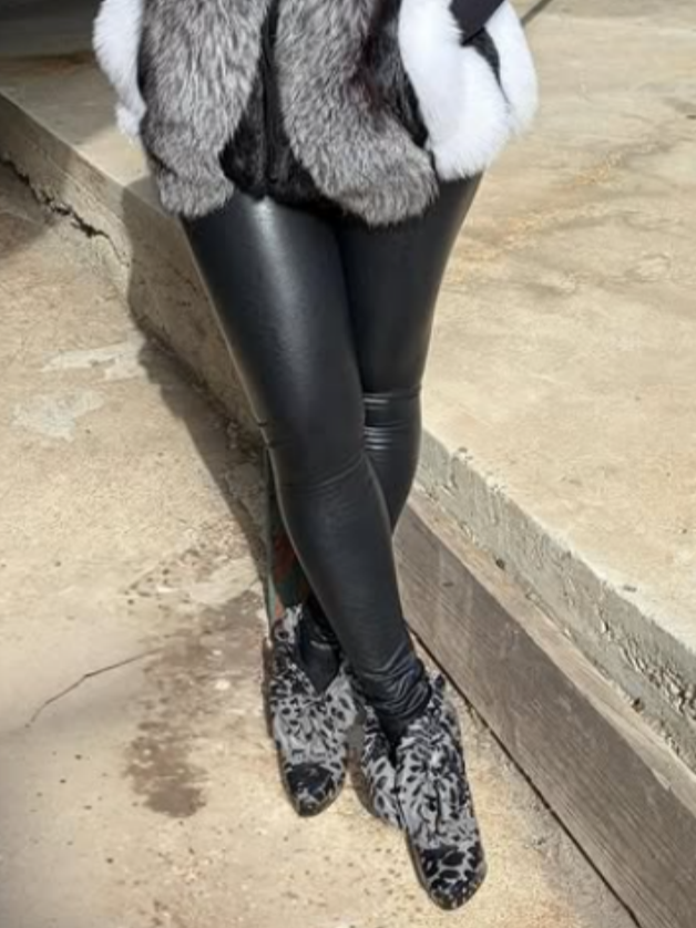 Faux Leather Control Smoothing Legging