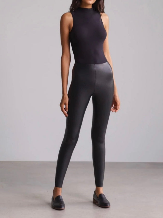 Faux Leather Control Smoothing Legging