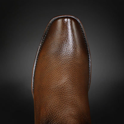 Men's Western-Style Genuine Leather Ankle Boots