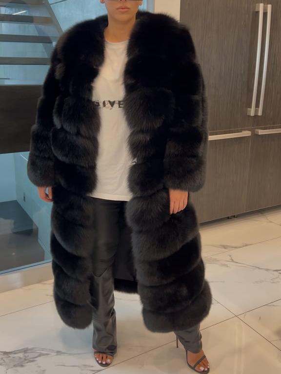 Luxury Black 3in1 Fox Coat