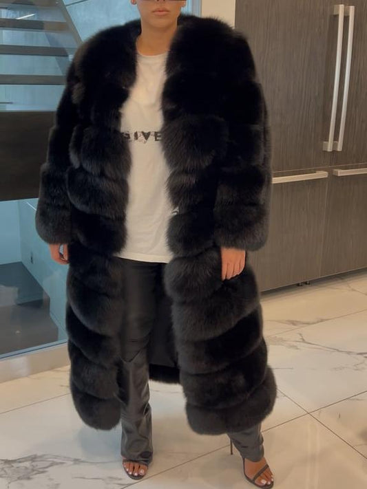 Luxury Black 3in1 Fox Coat