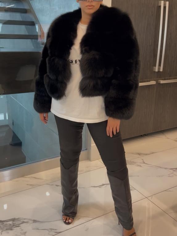 Luxury Black 3in1 Fox Coat