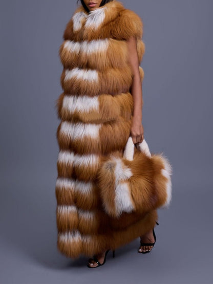 Full Length Red Fox Fur Vest