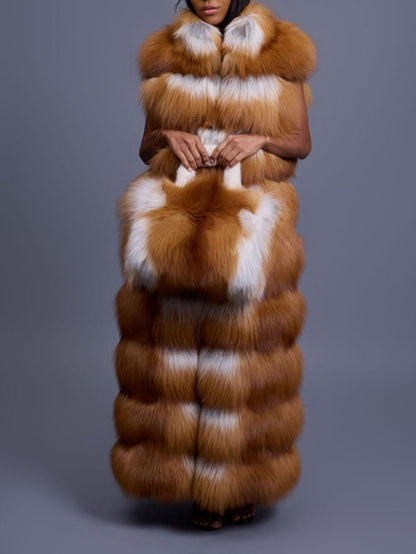 Full Length Red Fox Fur Vest