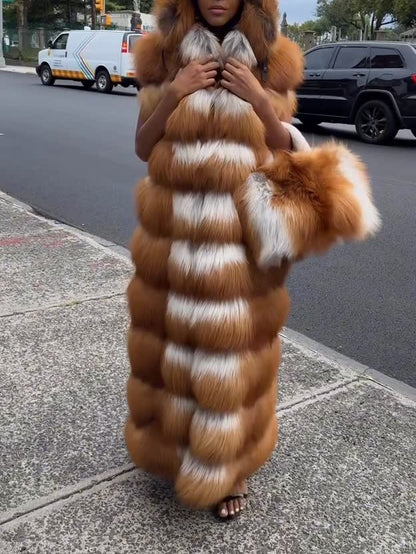 Full Length Red Fox Fur Vest