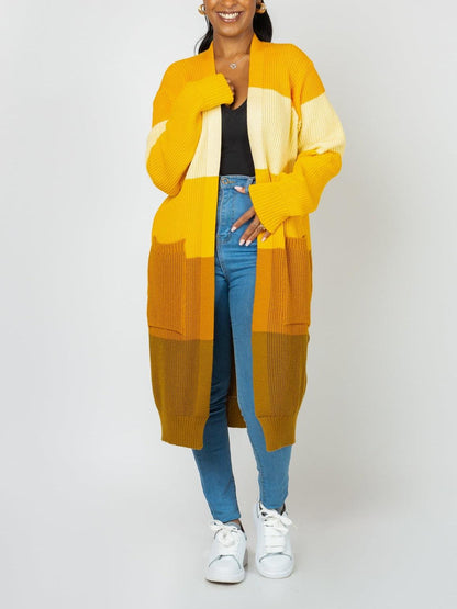 Mustard Monochrome Midi Cardigan