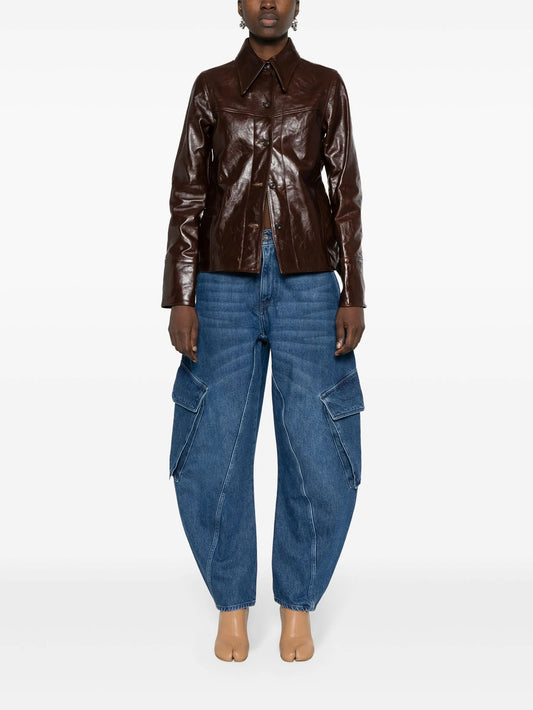 Curved-seam Tapered Jeans