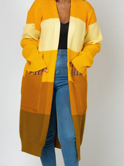 Mustard Monochrome Midi Cardigan