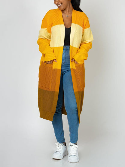 Mustard Monochrome Midi Cardigan