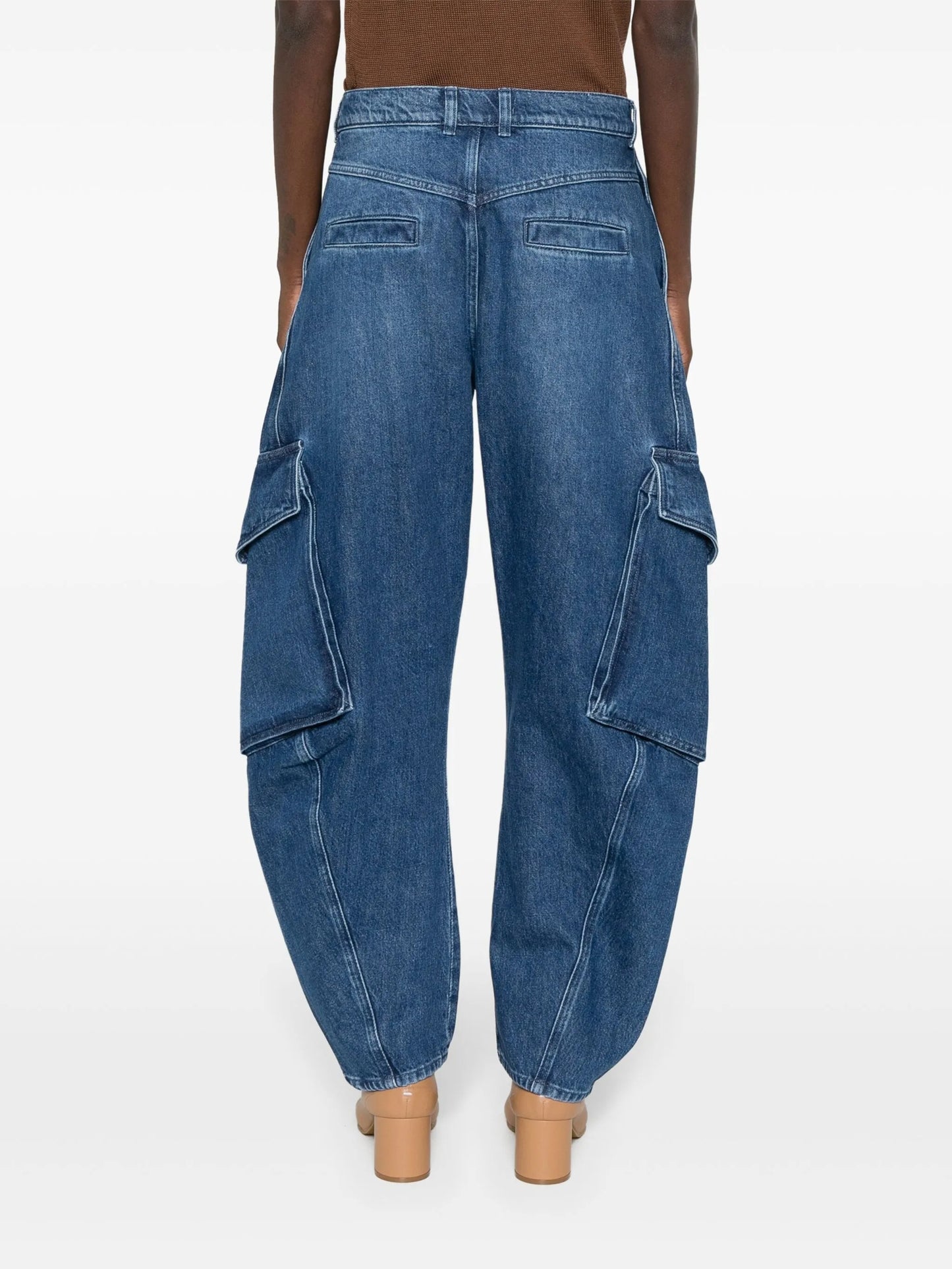 Curved-seam Tapered Jeans