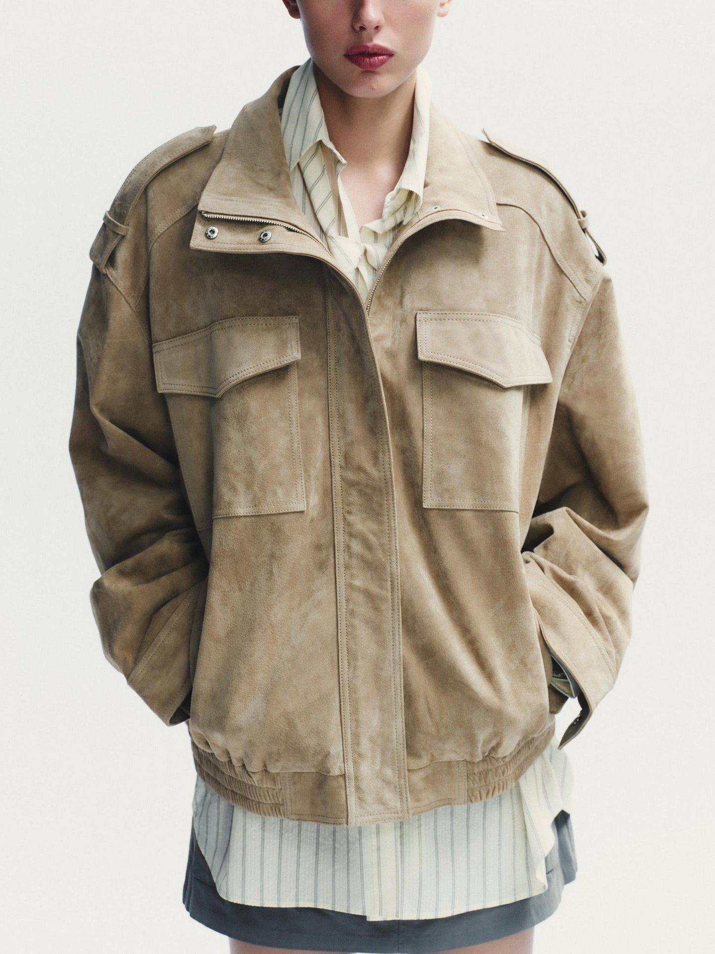 Stylish Suede Leather Jacket